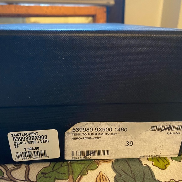 Saint Laurent Multicolor Floral Heels - Picture 8 of 9